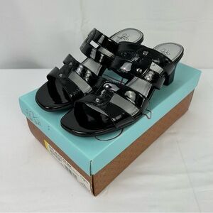Life Stride Sandal Open Toe Heel Black Women’s 8